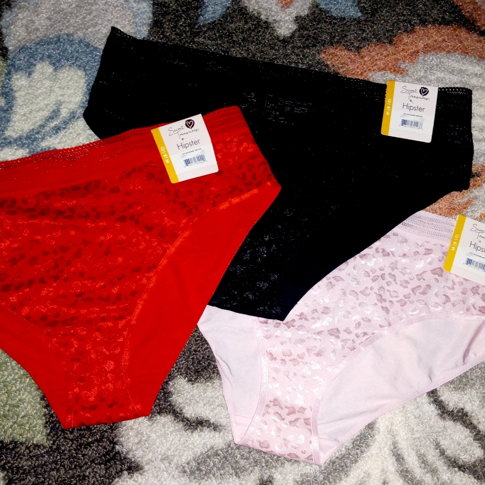 NWTs (3) Secret Treasures* Animal Print Hipster Panties